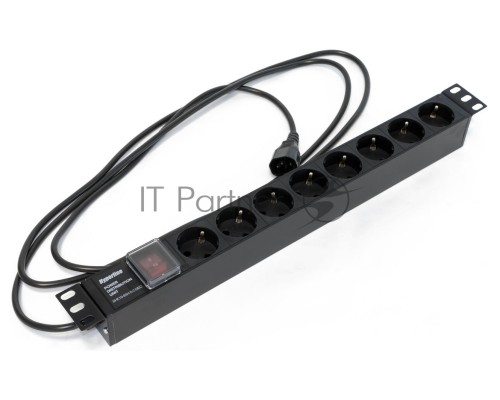 Hyperline SHE19-8SH-S-2.5IEC Блок розеток для 19