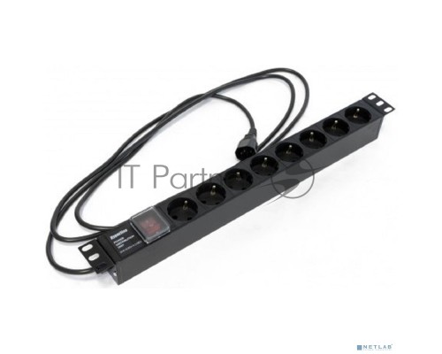 Hyperline SHE19-8SH-S-2.5IEC Блок розеток для 19
