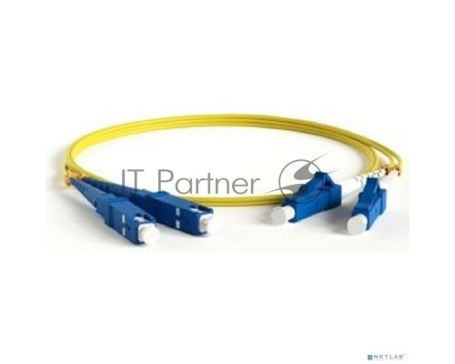 [Патч-корд] Hyperline FC-D2-9-SC/­UR-SC/­UR-H-3M-LSZH-YL Патч-корд волоконно-оптический (шнур) SM 9/­125 (OS2), SC/­UPC-SC/­UPC, 2.0 мм, duplex, LSZH, 3 м