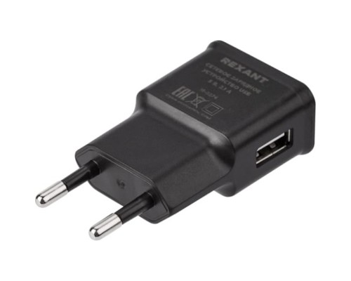 [Зарядное устройство] Rexant (16-0274) Сетевое зарядное устройство USB, 5V, 2.1 A, черное