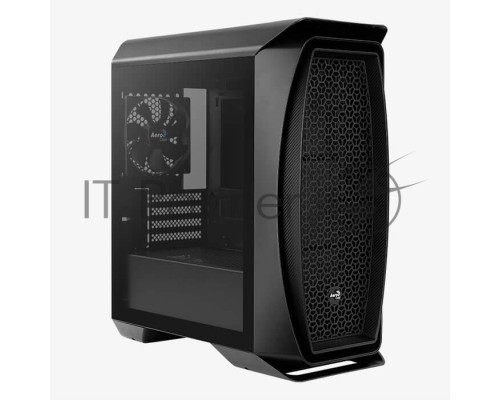 Корпус Aerocool Aero One Mini-G-BK-v1 (2xUSB, 2xAudio, 0.5 мм, 120 мм FAN, прозрачная стенка-закаленное стекло, mATX, бе