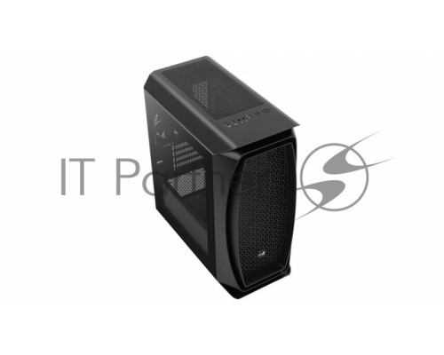 Корпус Aerocool Aero One Mini-G-BK-v1 (2xUSB, 2xAudio, 0.5 мм, 120 мм FAN, прозрачная стенка-закаленное стекло, mATX, бе