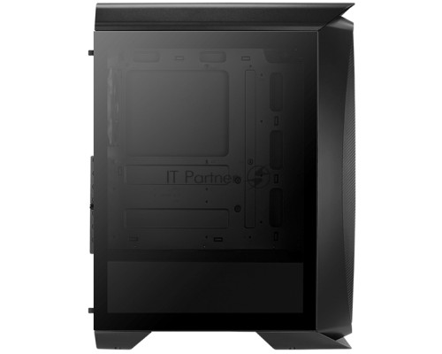 Корпус Aerocool Aero Aero One-G-BK-v1 (2xUSB, 2xAudio, 0.5 мм, 120 мм FAN, прозрачная стенка-закаленное стекло, ATX, без