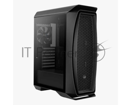 Корпус Aerocool Aero Aero One-G-BK-v1 (2xUSB, 2xAudio, 0.5 мм, 120 мм FAN, прозрачная стенка-закаленное стекло, ATX, без