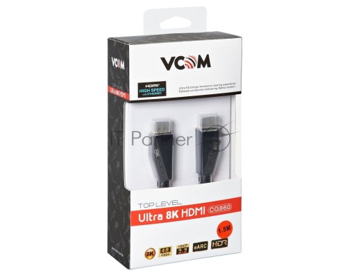 Кабель HDMI 19M/M,ver. 2.1, 8K@60 Hz 1.5m VCOM <CG860-1.5M>