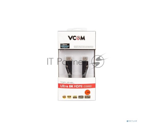Кабель HDMI 19M/M,ver. 2.1, 8K@60 Hz 1.5m VCOM <CG860-1.5M>