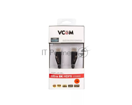 Кабель HDMI 19M/M,ver. 2.1, 8K@60 Hz 1m VCOM <CG860-1M>