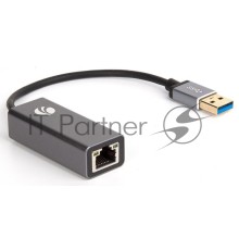 Кабель-переходник USB 3.0 (Am) --> LAN RJ-45 Ethernet 1000 Mbps, Aluminum Shell, VCOM <DU312M>