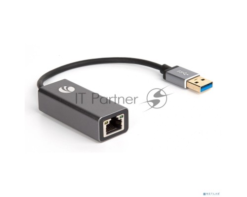 Кабель-переходник USB 3.0 (Am) --> LAN RJ-45 Ethernet 1000 Mbps, Aluminum Shell, VCOM <DU312M>