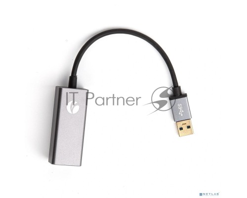 Кабель-переходник USB 3.0 (Am) --> LAN RJ-45 Ethernet 1000 Mbps, Aluminum Shell, VCOM <DU312M>