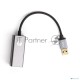 Кабель-переходник USB 3.0 (Am) --> LAN RJ-45 Ethernet 1000 Mbps, Aluminum Shell, VCOM <DU312M>