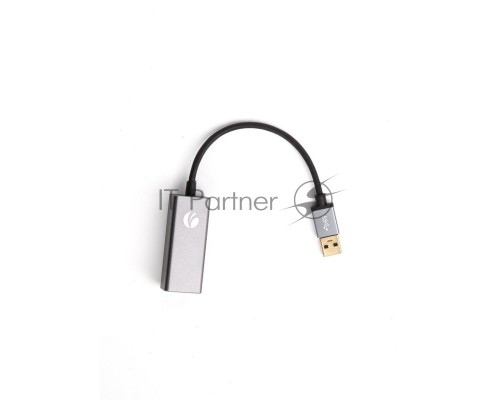 Кабель-переходник USB 3.0 (Am) --> LAN RJ-45 Ethernet 1000 Mbps, Aluminum Shell, VCOM <DU312M>