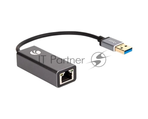 Кабель-переходник USB 3.0 (Am) --> LAN RJ-45 Ethernet 1000 Mbps, Aluminum Shell, VCOM <DU312M>