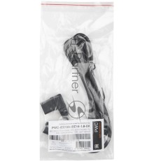 Кабель питания Hyperline PWC-IEC13A-IEC14-1.8-BK  монитор-компьютер IEC 320 C13 (угловая) - IEC 320 C14 (3x0.75), 10A, прямая вилка, 1.8м, цвет черный