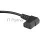 Кабель питания Hyperline PWC-IEC13A-IEC14-1.8-BK  монитор-компьютер IEC 320 C13 (угловая) - IEC 320 C14 (3x0.75), 10A, прямая вилка, 1.8м, цвет черный