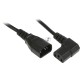 Кабель питания Hyperline PWC-IEC13A-IEC14-3.0-BK монитор-компьютер IEC 320 C13 (угловая) - IEC 320 C14 (3x1.0), 10A, прямая вилка, 3м, цвет черный
