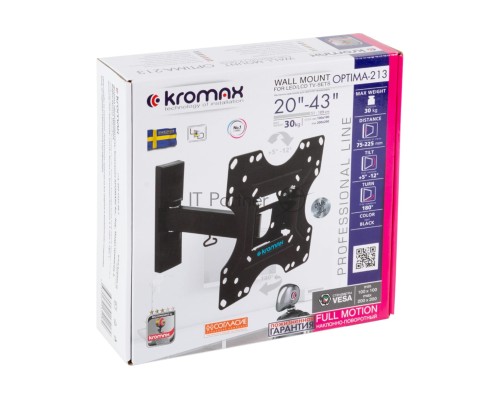 Кронштейн KROMAX OPTIMA-213 black 20