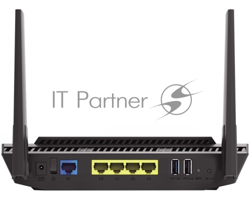 Роутер ASUS RT-AX56U 802.11b/g/n/ac/ax, до 574 + 1201 Mbps, 2,4 + 5 гГц, 2 антенны, USB ; 90IG05B0-BO3H00