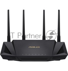 Роутер ASUS RT-AX58U 802.11b/g/n/ac/ax, до 2402 + 574Mbps, 2,4 + 5 гГц, 4 антенны, USB