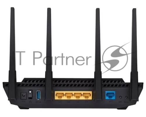 Роутер ASUS RT-AX58U 802.11b/g/n/ac/ax, до 2402 + 574Mbps, 2,4 + 5 гГц, 4 антенны, USB