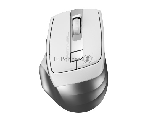 Мышь беспроводная A4Tech Fstyler FG35 серебристый/белый, 2000 dpi, радиоканал, USB, кнопки - 6