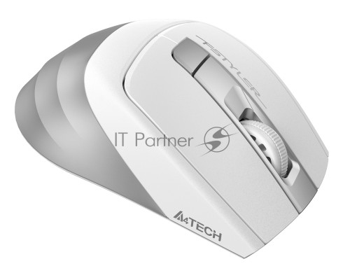 Мышь беспроводная A4Tech Fstyler FG35 серебристый/белый, 2000 dpi, радиоканал, USB, кнопки - 6
