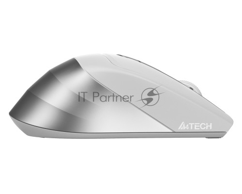 Мышь беспроводная A4Tech Fstyler FG35 серебристый/белый, 2000 dpi, радиоканал, USB, кнопки - 6