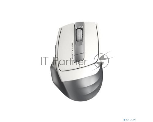 Мышь беспроводная A4Tech Fstyler FG35 серебристый/белый, 2000 dpi, радиоканал, USB, кнопки - 6