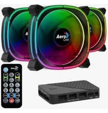 Вентилятор Aerocool Astro 12 Pro (3x120мм, 17.5dB, 1000rpm, 6 pin, подсветка+ пульт) RTL