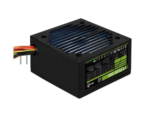Блок питания Aerocool VX PLUS 500 RGB <500W, (20+4+4+4) pin, (6+2) pin, 3xSATA, 3xMolex, FDD, 12 см, подсветка, кабель п