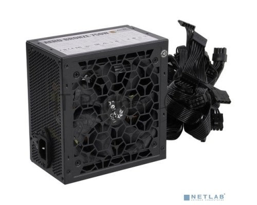 Блок питания Aerocool ATX 750W AERO BRONZE 80+ bronze (24+4+4pin) APFC 120mm fan 6xSATA RTL
