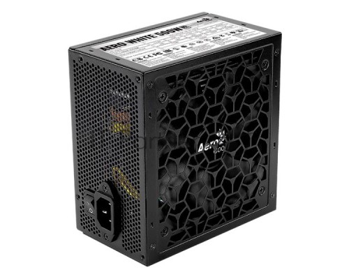 Блок питания Aerocool ATX 500W AERO WHITE 80+ (24+4+4pin) APFC 120mm fan 5xSATA RTL
