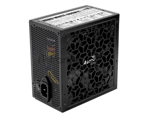 Блок питания Aerocool ATX 600W AERO WHITE 80+ (24+4+4pin) APFC 120mm fan 5xSATA RTL