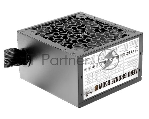 Блок питания Aerocool ATX 650W AERO BRONZE 80+ bronze (24+4+4pin) APFC 120mm fan 6xSATA RTL