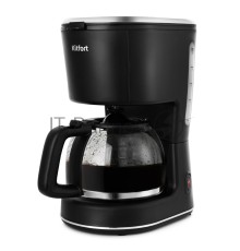 Кофеварка капельная Kitfort КТ-734 черный, исп. кофе - молотый, 1.2 л, 900 Вт.