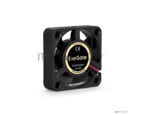 Вентилятор ExeGate EX04010S2P, 40x40x10 мм, подшипник скольжения, 2pin, 5500RPM, 22dBA