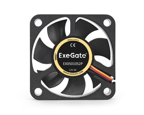 Вентилятор ExeGate EX05010S2P, 50x50x10 мм, подшипник скольжения, 2pin, 4500RPM, 24dBA