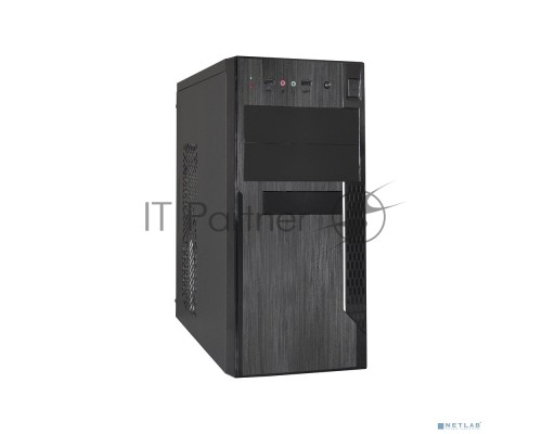 Компьютерный корпус Minitower ExeGate MA-373X Black, mATX <UN500, 120mm> 2*USB, Audio
