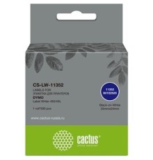 Этикетки Cactus CS-LW-11352 сег.:54x25мм черный белый 500шт/рул Dymo Label Writer 450/4XL