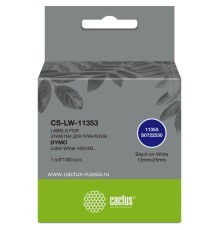 Этикетки Cactus CS-LW-11353 сег.:25x13мм черный белый 1000шт/рул Dymo Label Writer 450/4XL
