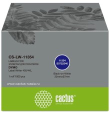 Этикетки Cactus CS-LW-11354 сег.:57x32мм черный белый 1000шт/рул Dymo Label Writer 450/4XL
