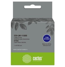 Этикетки Cactus CS-LW-11355 сег.:51x19мм черный белый 500шт/рул Dymo Label Writer 450/4XL