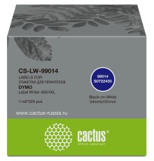 Этикетки Cactus CS-LW-99014 сег.:101x54мм черный белый 220шт/рул Dymo Label Writer 450/4XL
