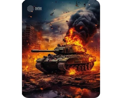 [Кактус коврики] Коврик для мыши Cactus CS-MP-D04M Burning tank 300x250x3мм