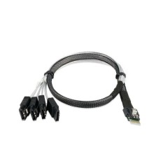 Supermicro CBL-SAST-1275A-100 Интерфейсный кабель/ Slimline x8 (STR) to 4x SATA, P1 75cm, P2 75cm, P3 90cm (for SYS-510P/SYS-510T/SYS-520P)
