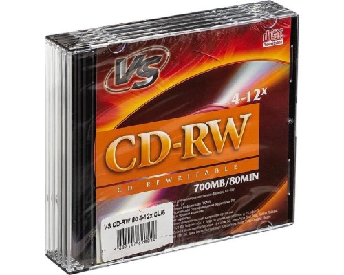 [Диск] VS CD-RW 80 4-12x SL/5 (VSCDRWSL501)(620212)