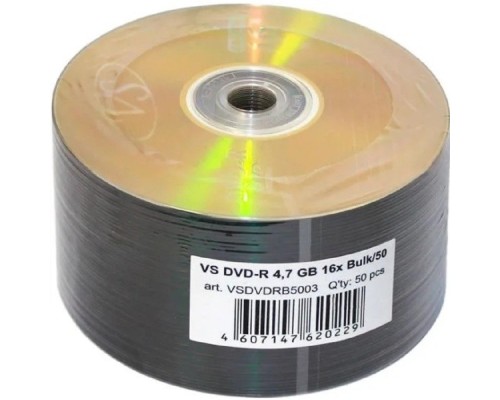 [Диск] Диски VS DVD-R 4,7 GB 16x Bulk/50 (VSDVDRB5003)(620229)