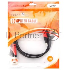 Кабель HDMI-19M --- HDMI-19M ver 2.0 4K*60Hz, 1m TELECOM PRO <TCG220-1M>