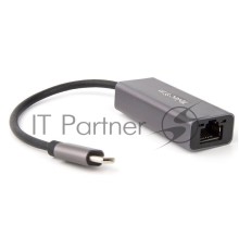 Кабель-переходник USB 3.1 Type-C -->RJ-45 1000Mbps Ethernet, Aluminum Shell, 0.15м Telecom <TU320M>
