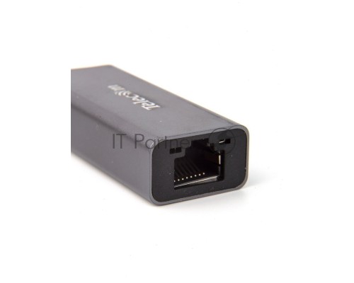 Кабель-переходник USB 3.1 Type-C -->RJ-45 1000Mbps Ethernet, Aluminum Shell, 0.15м Telecom <TU320M>